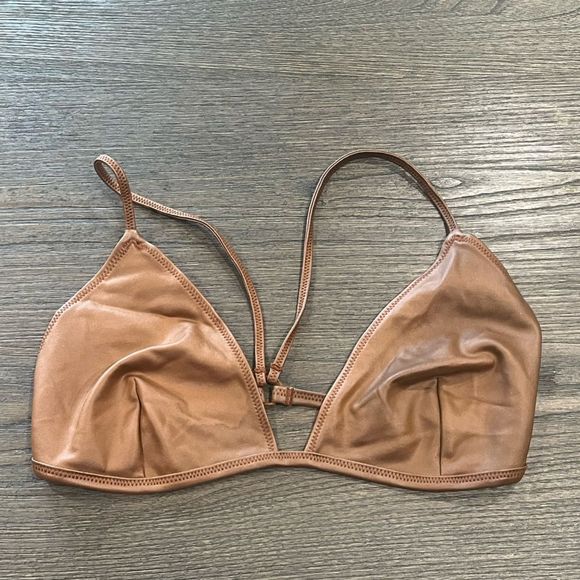 SKIMS Other - NWT Skims Strappy Triangle Bra Faux Leather - Size XS